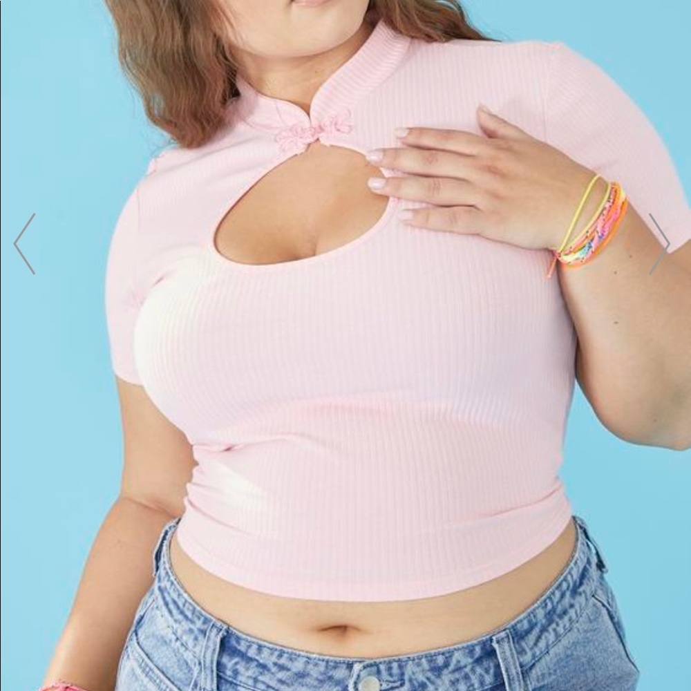 Plus size pink tee